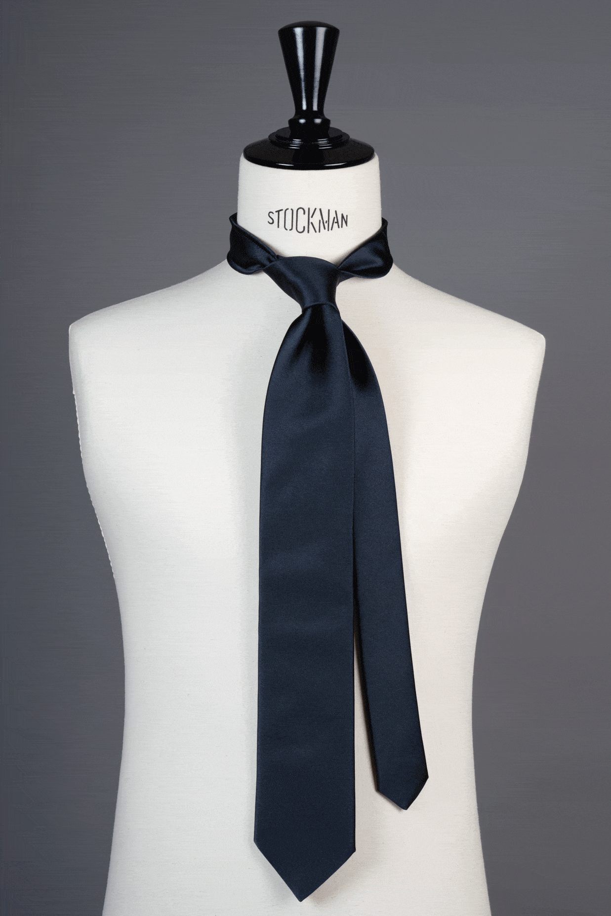 EMERGENCY ELEGANCE KIT : cravate à 3 plis satin de soie bleu marine + un noeud papillon au choix