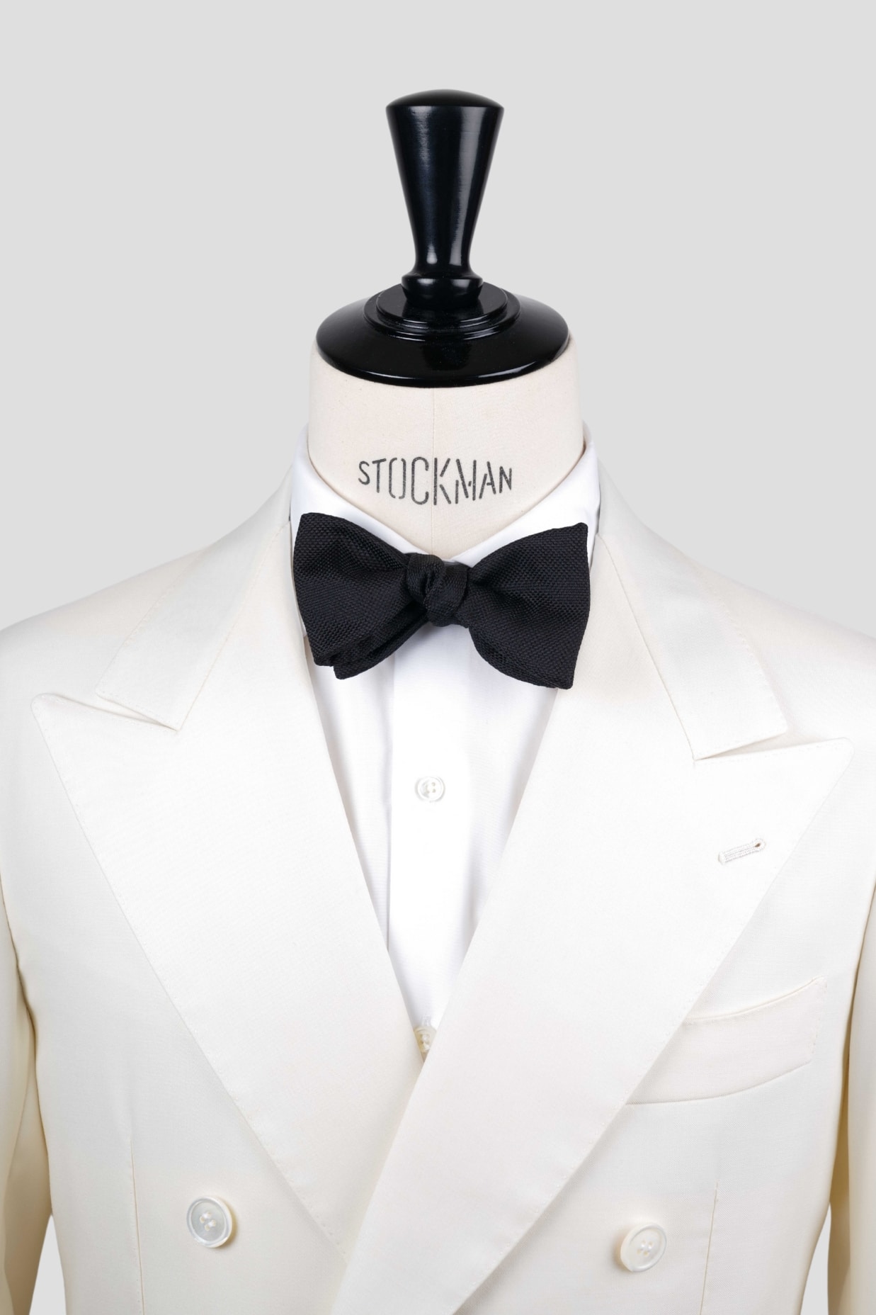 Noeud papillon "l'Intemporel" à nouer, soie piquée , noir